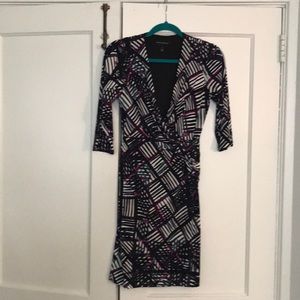 Donna Morgan faux wrap dress